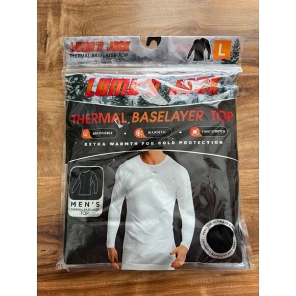 Lumb'r Jack Other - Lumb'r Jack NWT Men's Black Thermal Base Layer Waffle Knit Top- Size L